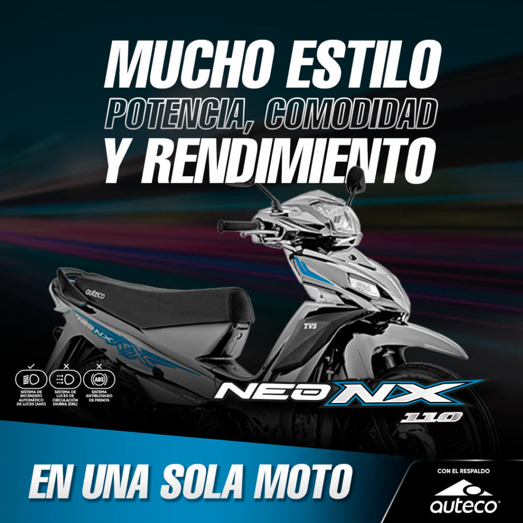 Motos TVS - NEO NX 110 - Auteco